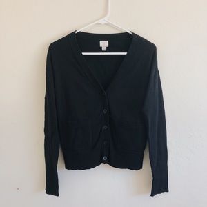 Black Buttoned Cardigan